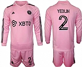 Men's Inter Miami CF #2 Yedlyn 2023-24 Pink Home Soccer Jersey Suit,baseball caps,new era cap wholesale,wholesale hats